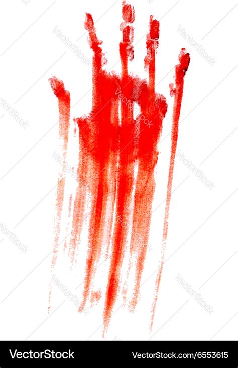 Bloody Hand Print Royalty Free Vector Image Vectorstock