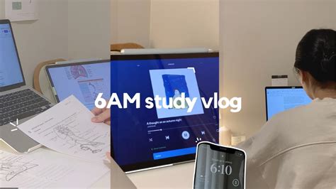 6AM Study Vlog Finals Week Lots Of Studying Early Mornings YouTube