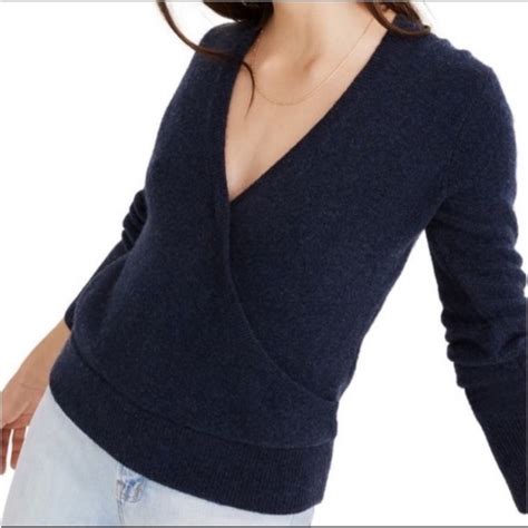 Madewell Sweaters Madewell Wrapfront Pullover Sweater In Coziest