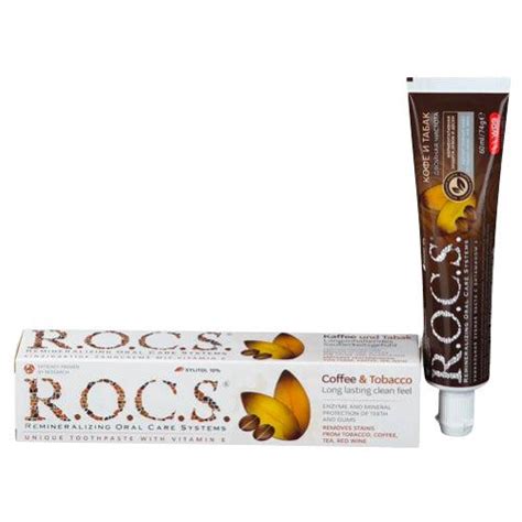 Rocs Adult Coffee And Tobacco Toothpaste Toothpaste