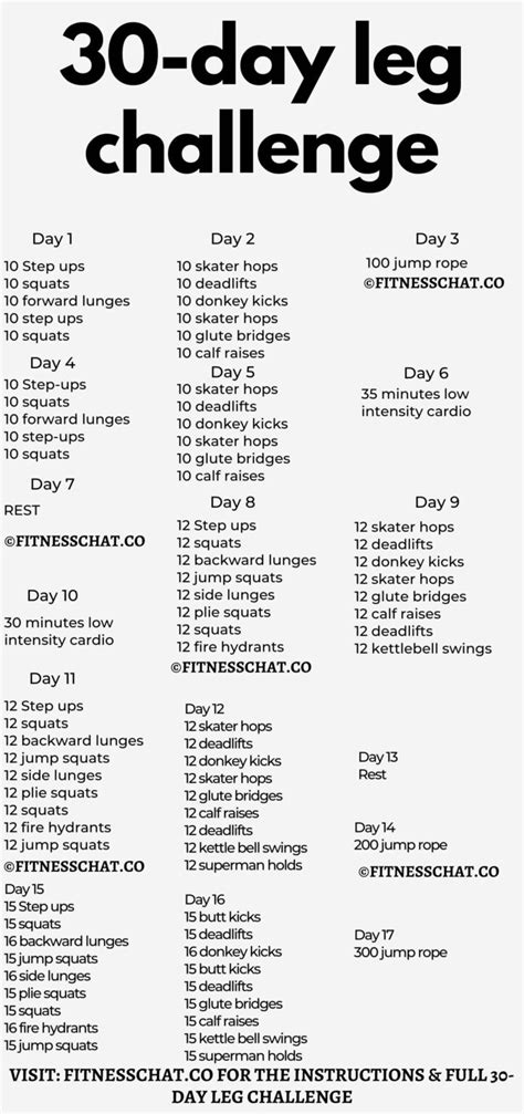 Ultimate 30 Day Leg Challenge That Works Like Crazy