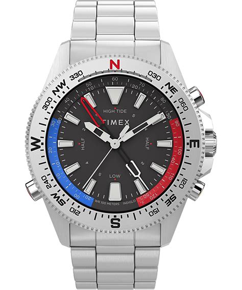 Expedition North Tide Temp Compass Mm Stainless Steel Bracelet Watch