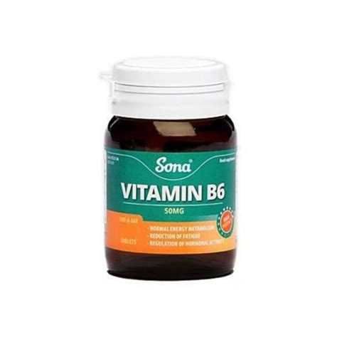 Sona Vitamin B6 50mg One A Day 60 Tablets Healthwise