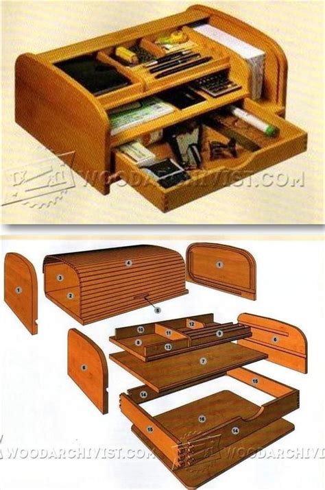 Tambour Desk Organizer Plans - Woodworking Plans and Projects | WoodArchiv… | Woodworking ...