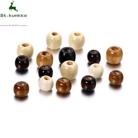 St Kunkka Pack Wood Beads Brown Spacer Necklace Bracelet Prayer Pcs