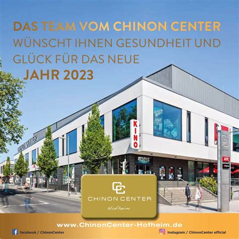 Das Team rund um das Chinon Center wünscht Ihnen einen guten Start ins