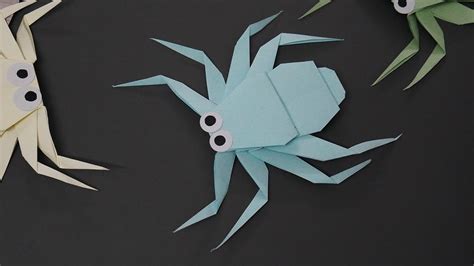 How To Make Paper Spider Easy Origami Kirikomi Origami Spider Youtube