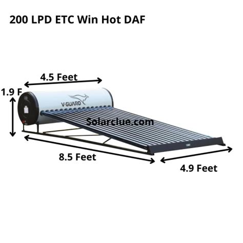 Buy Lpd Etc V Guard Winhot Daf Solar Water Heater At Best Price