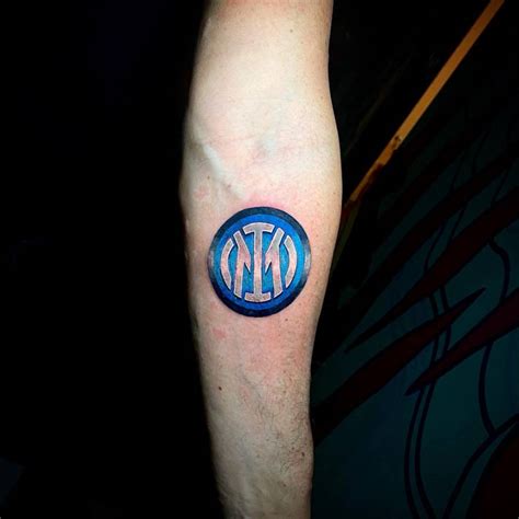 Inter Milan Tattoo On The Inner Forearm