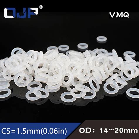 Pcs Lot White Silicon Ring Silicone Vmq O Ring Mm Thickness Od