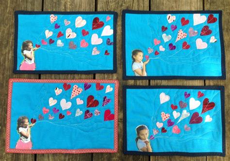 Mothers Day Project Blowing A Kiss Mug Rug Diy Father S Day Crafts