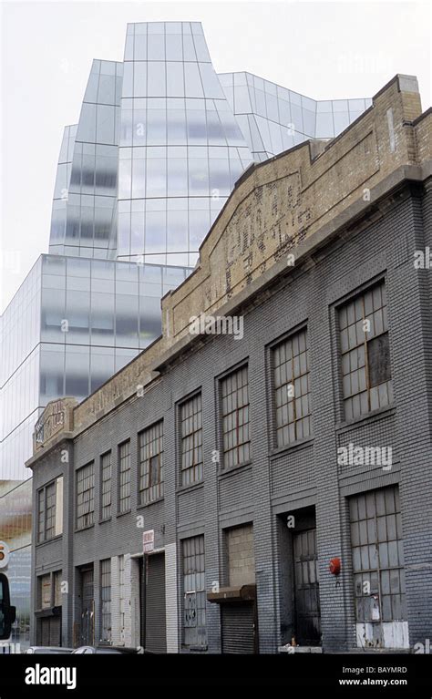 Former Industrial Building In Front Of Frank Gehry S Iac World Hq In