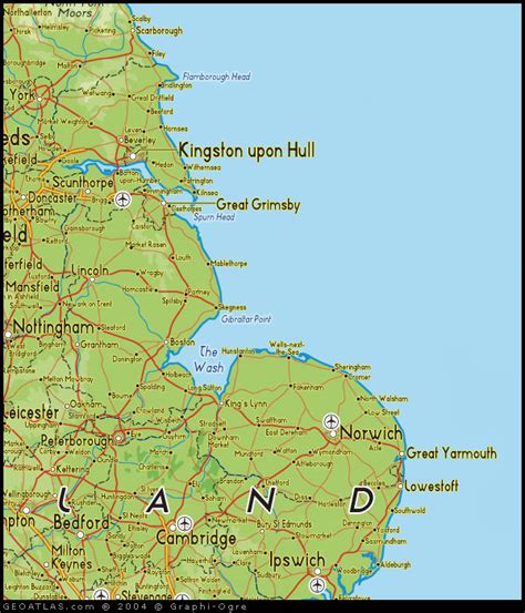 Map of North East Engand, UK Map, UK Atlas