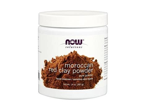 Now Solutions Moroccan Red Clay Powder Facial Cleanser, 14 oz (397 g ...