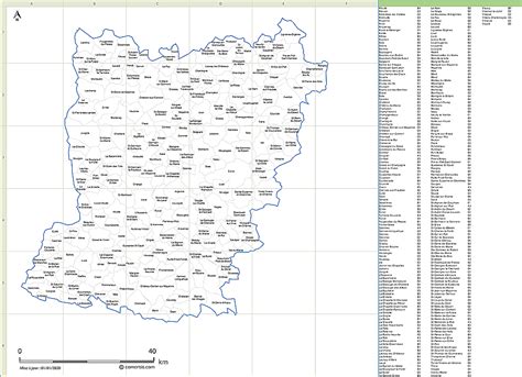 Carte Quadrill E Des Villes Et Communes De La Mayenne