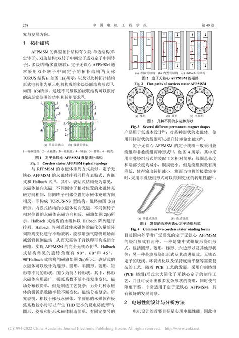 定子无铁心轴向磁通永磁同步电机研究进展综述刘向东