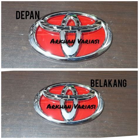 Emblem Logo Grill Depan Belakang Toyota Calya Merah Logo Toyota