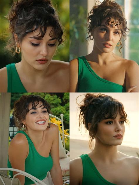 Hande Erçel In 2023 Bangs Wavy Hair Medium Curly Hair Styles Medium