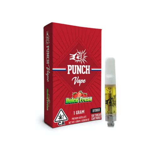 Punch Vape Hybrid Dulce Fresa Premium Distillate Cartridge 1G The