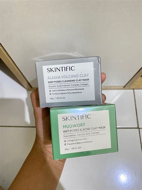 Skintific Mugwort Mask Clay Mask Kesehatan Kecantikan Kulit