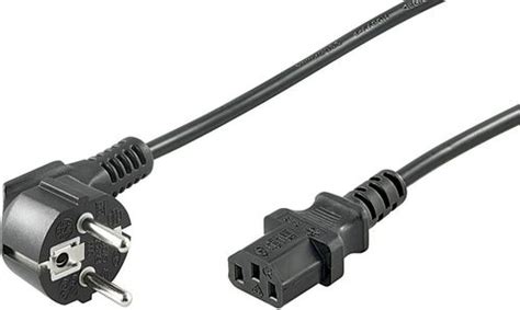 CABLE ALIMENTACION 5 M SCHUKO MACHO EN ANGULO IEC 320 C13 NEGRO