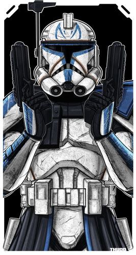 REX CLONE COMMANDER ICON Standard Texture Print TERRY HUDDLESTON ART