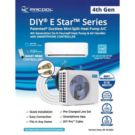 Buy Mrcool Diy 4th Generation E Star 12k Btu Ductless Mini Split Heat