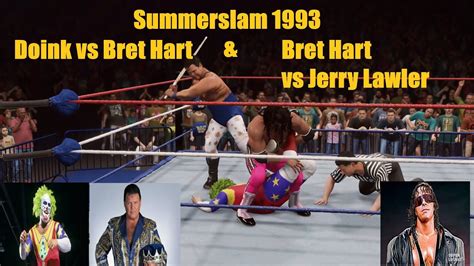 Wwf Summerslam Doink The Clown Vs Bret Hart Jerry Lawler Vs