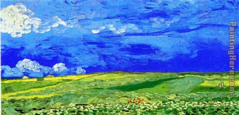 Vincent van Gogh Wheatfield under thunderclouds painting anysize 50% off - Wheatfield under ...