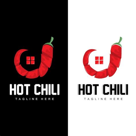 Premium Vector Red Chili Logo Hot Chili Peppers Vector Chili Garden House Illustration Company