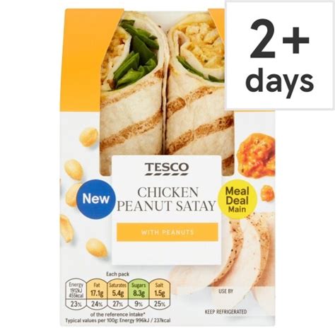 Tesco Chicken Peanut Satay Wrap Tesco Groceries