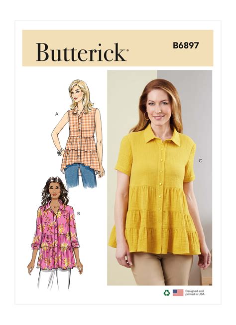 Butterick Sewing Pattern B6897 Misses Top Sewdirect