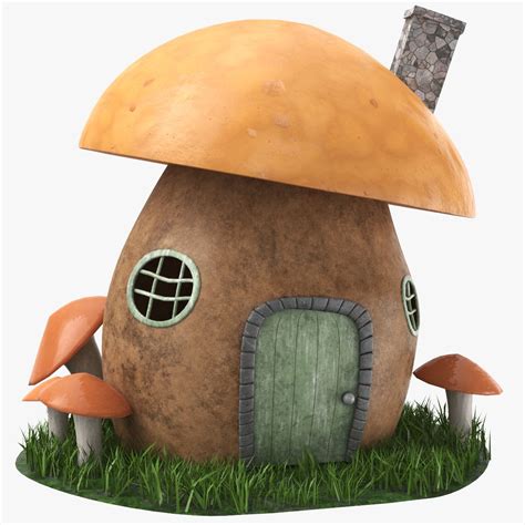 Cartoon Mushroom House 4 3d Model 5 Fbx Obj Free3d