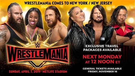 Wwe Wrestlemania 35 Confirmed Matches Card Date Start Time