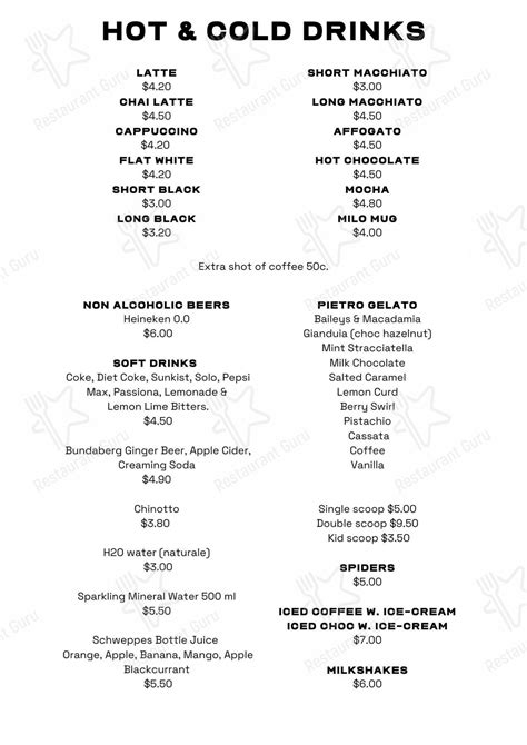 Menu at Venice Pizza Bar & Restaurant, Albany