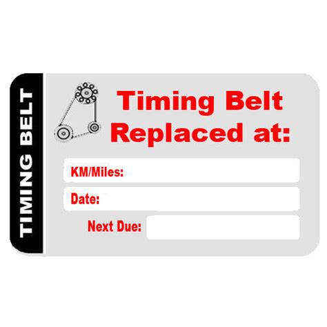 X Timing Belt Replacement Stickers Mm X Mm Cam Belt Service