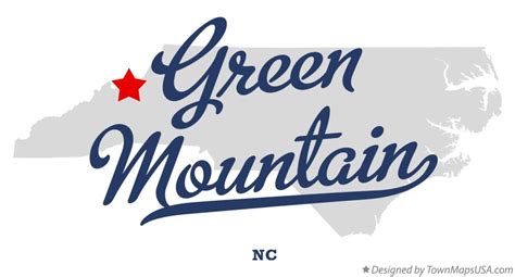 Map of Green Mountain, NC, North Carolina