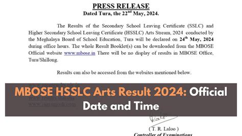 Official Meghalaya Board Hsslc Arts Result Today Check Notice