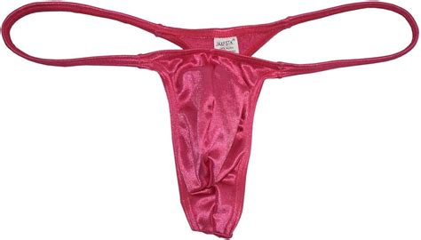 Amazon JAXFSTK Men Contoured Pouch Swim Bikini G Strings Lingerie Underwear Shiny Satin