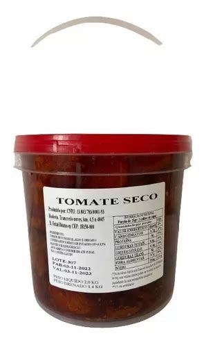 Tomate Seco Balde Peso L 2kg Peso Drenado 1 4kg Parcelamento Sem Juros