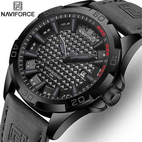 Naviforce Business Casual Men S Watches Top Fashion Brand Leather Strap