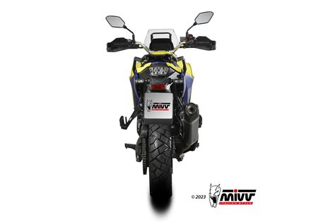 Scarico SUZUKI V STROM 800 DE Mivv Speed Edge Inox Nero S 061 LRB Mivv