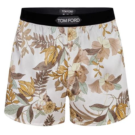 Tom Ford Vintage Floral Silk Boxer Men Boxer Briefs Flannels