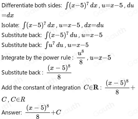 Solved 2 ∈t X 5 7dx [algebra]