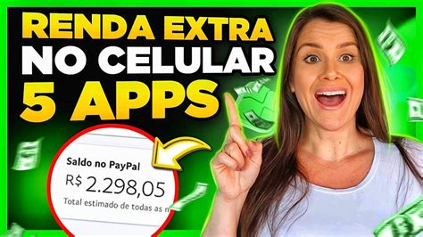 RENDA EXTRA Pelo CELULAR 5 APPS Para GANHAR DINHEIRO Via PIX E PAYPAL