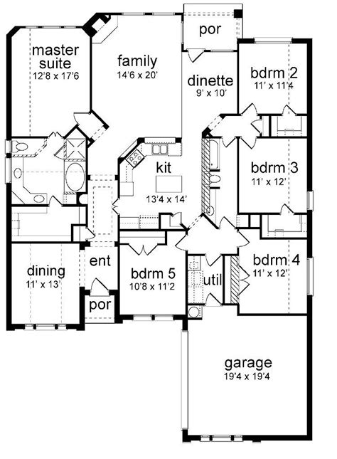 Best 4 Bedroom One Story House Floor Plans Excellent – New Home Floor Plans