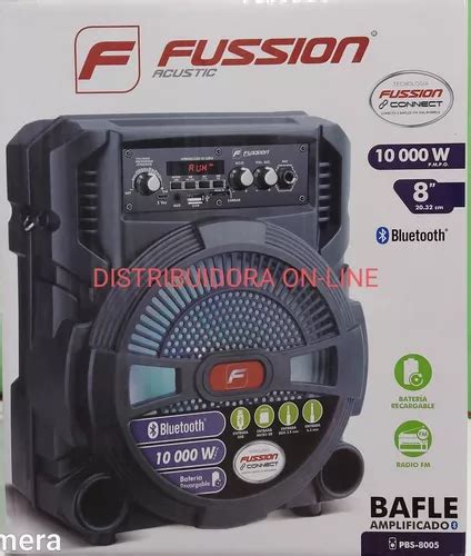 Bafle Bocina Recargable 8 Pulgadas Fussion Fm Aux Sd Usb Mic Envío gratis