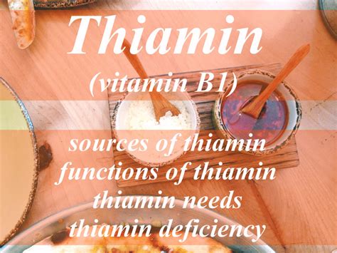 THIAMIN VITAMIN B1 SOURCES FUNCTIONS AND INTAKES DIY BITES