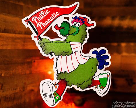 Philadelphia Phillies Phanatic 3d Vintage Metal Wall Art