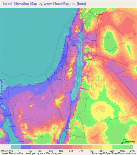 Israel Elevation Map